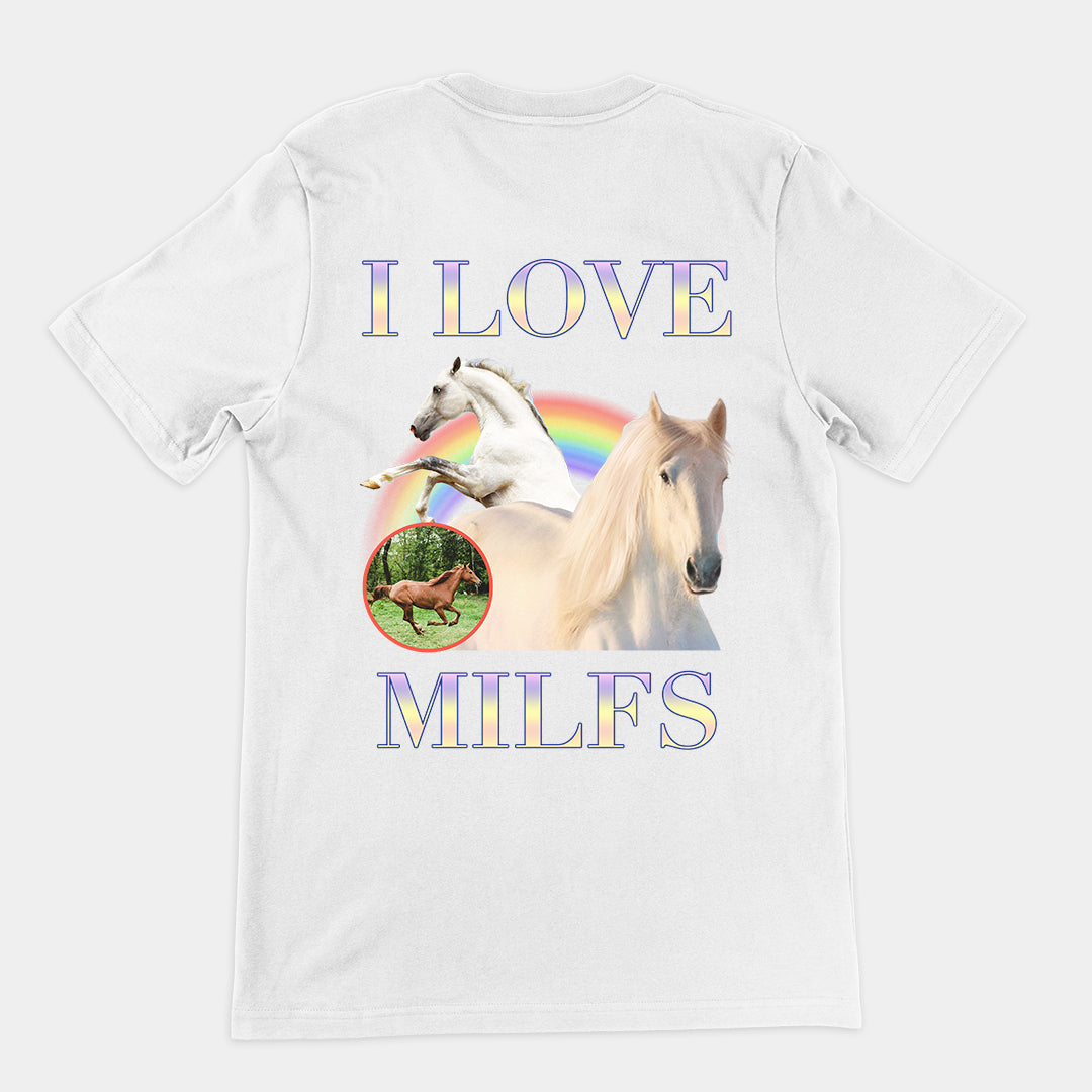 I Love Milfs t-shirt (Backprint)