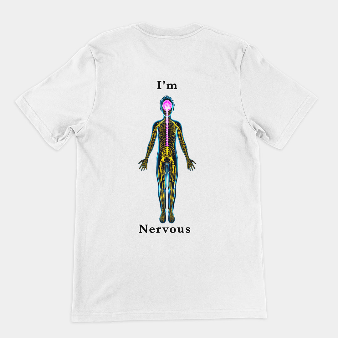 I'm nervous T-Shirt (backprint) Orbital Clothing