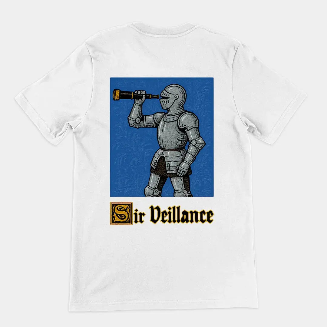 Sir Veillance Handdrawn T-Shirt (backprint) - Orbital Clothing