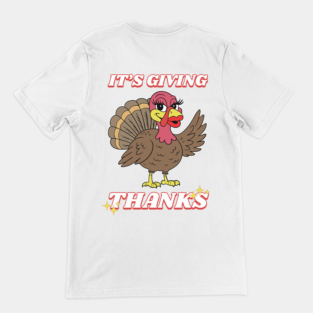 It's giving thanks T-Shirt (backprint) Orbital Clothing