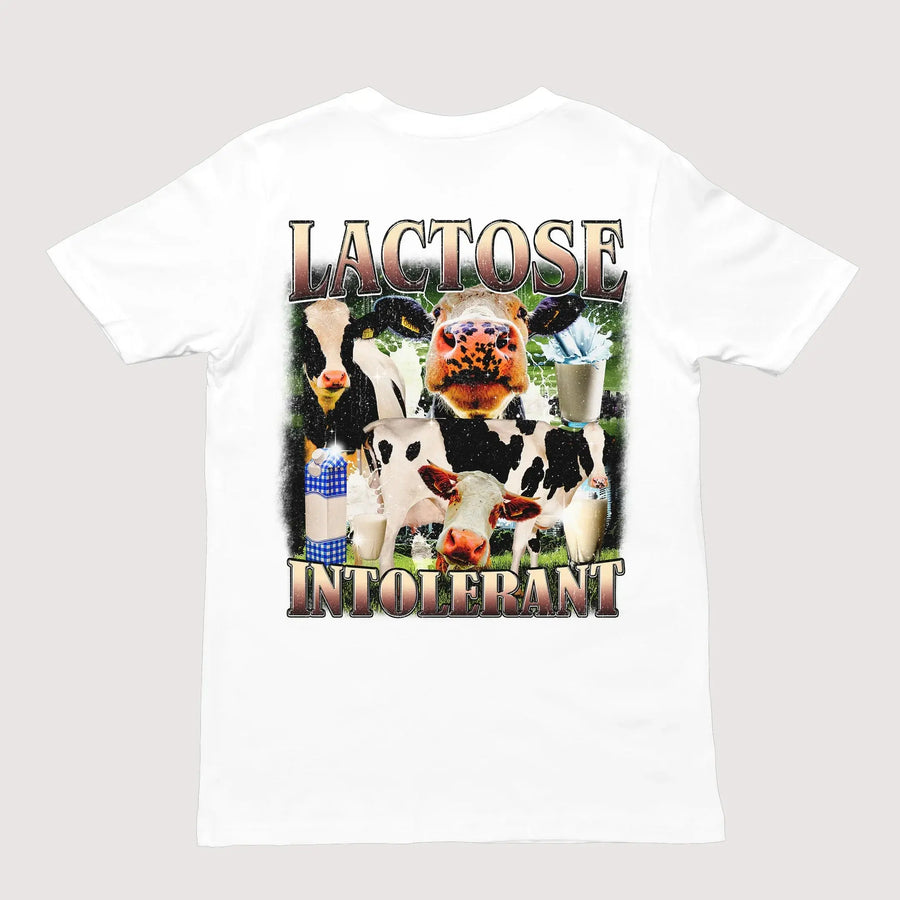 Lactose Intolerant T-Shirt (backprint) - Orbital Clothing