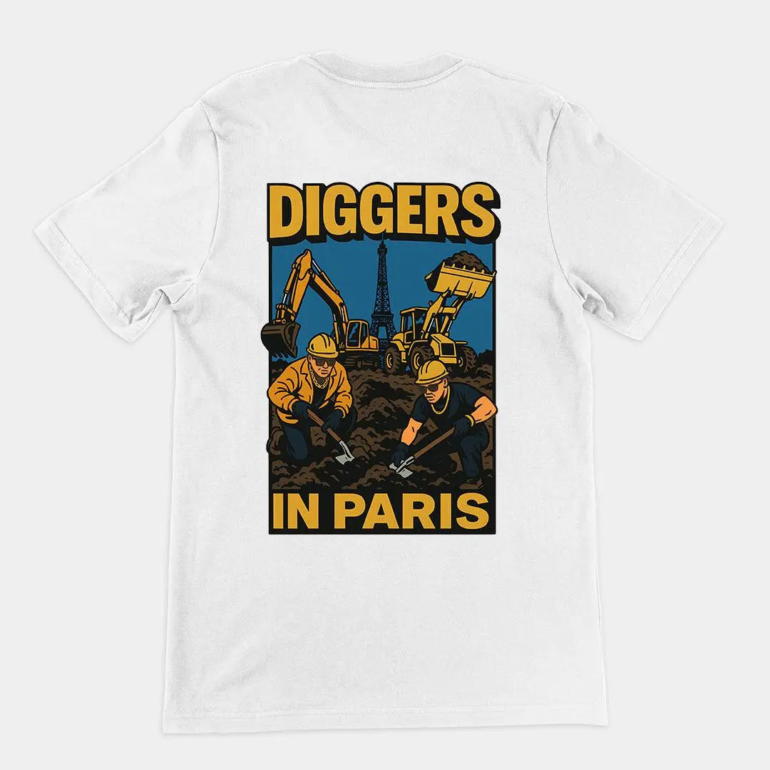 Diggers in Paris T-Shirt (backprint) - Orbital Clothing