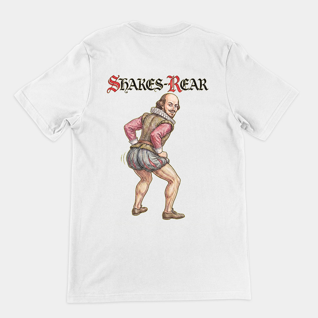 Shakes-Rear (William Shakesrear) T-Shirt (backprint) Orbital Clothing