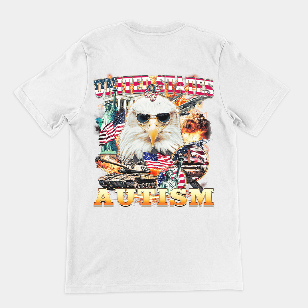 United States of Autism T-Shirt (backprint)