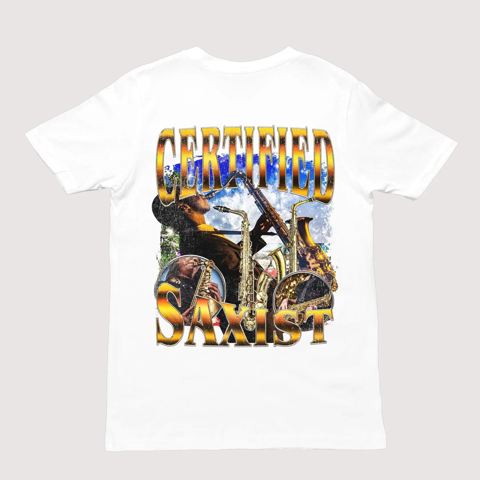 Certified Saxist T-Shirt (backprint) - Orbital Clothing