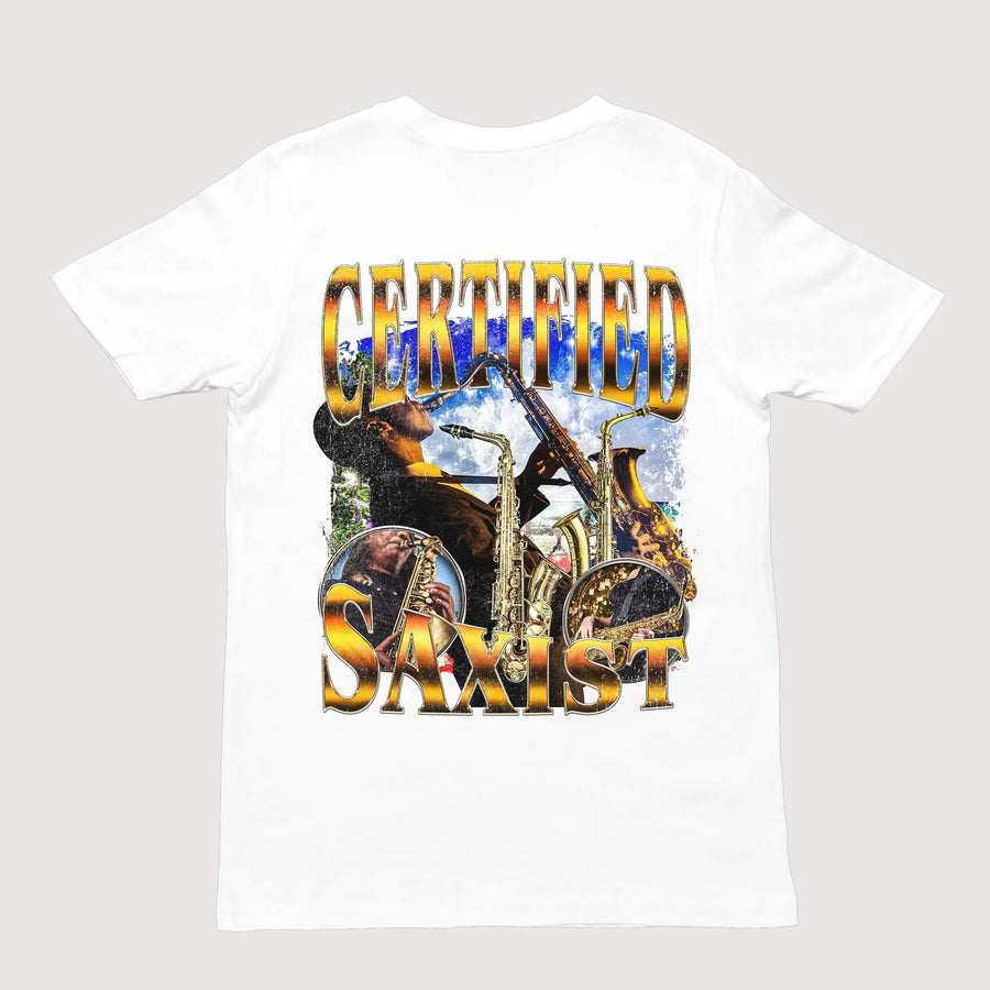 Certified Saxist T-Shirt (backprint) - Orbital Clothing