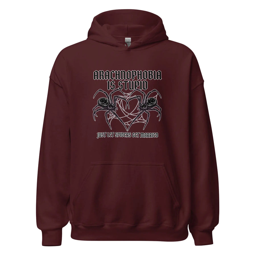 Arachnophobia is stupid just lets spiders get married Hoodie Orbital Clothing