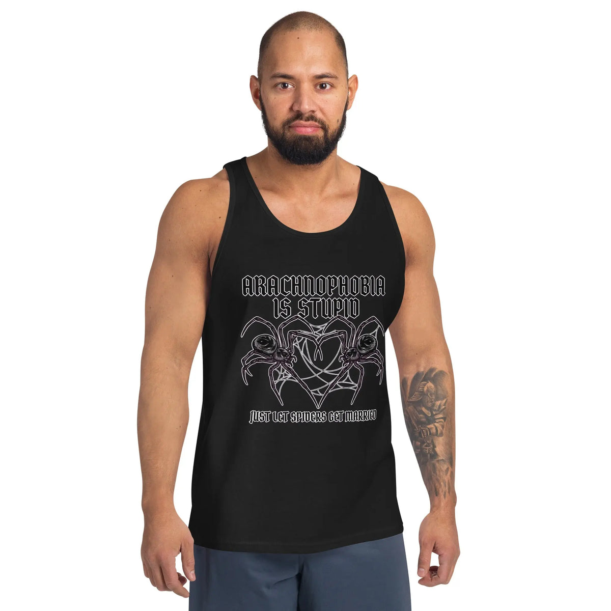 Arachnophobia is stupid just lets spiders get married Tank Top Orbital Clothing