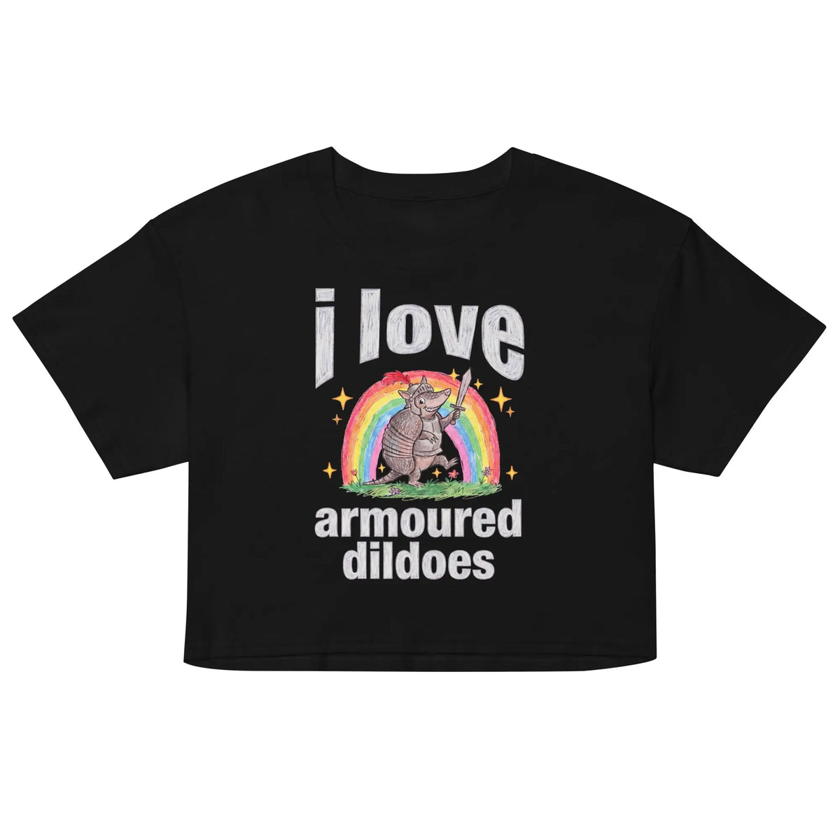 I Love Armoured Dildoes Women’s crop top Orbital Clothing