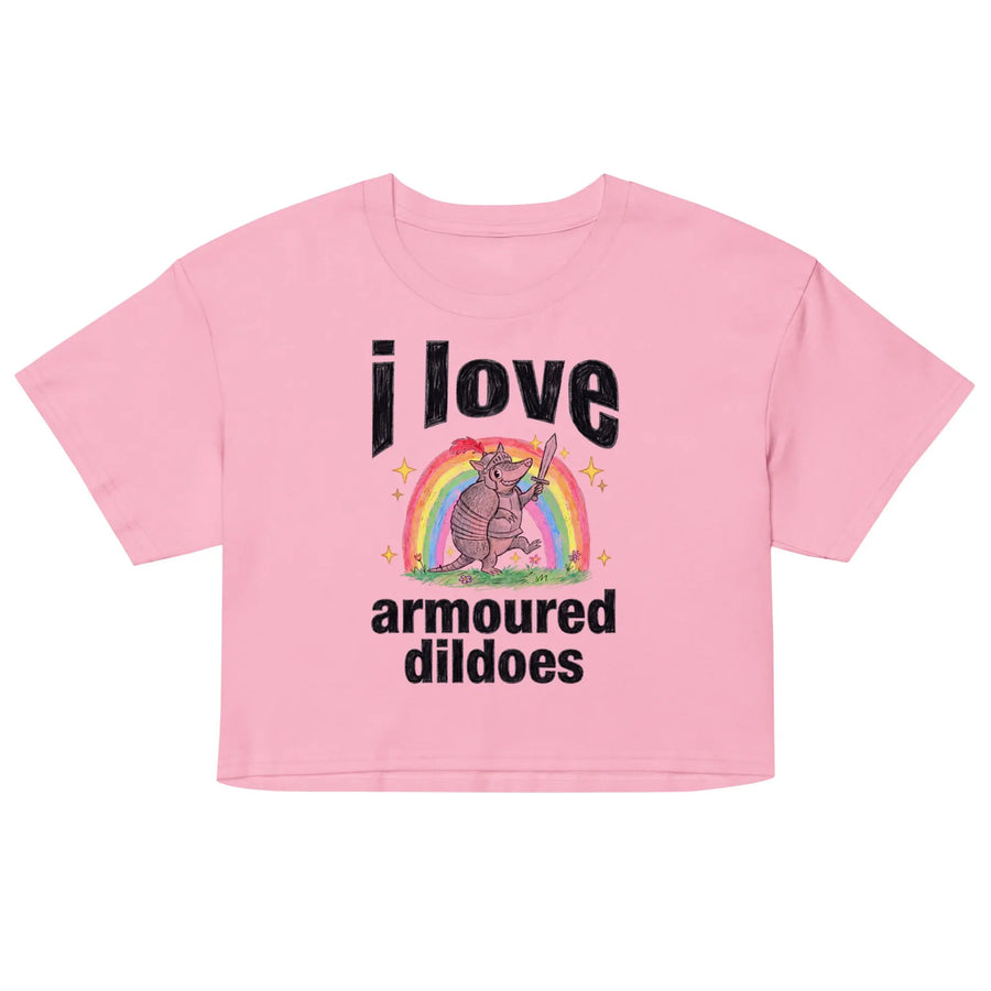 I Love Armoured Dildoes Women’s crop top Orbital Clothing