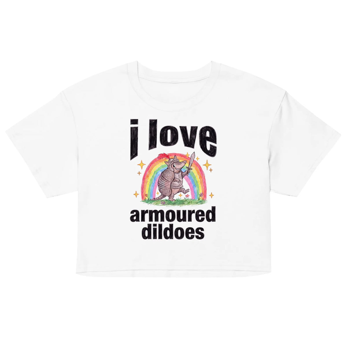 I Love Armoured Dildoes Women’s crop top Orbital Clothing