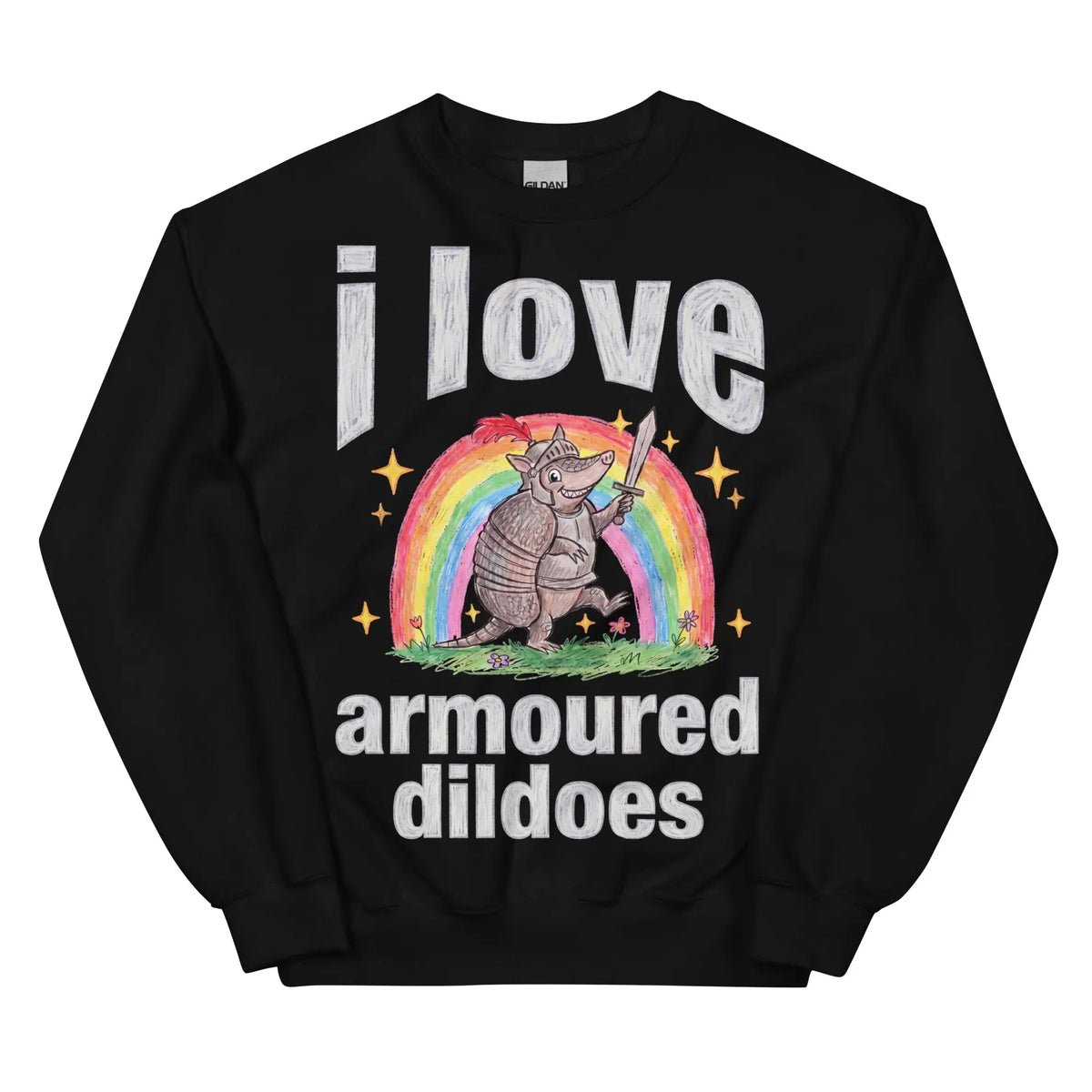 I Love Armoured Dildoes Sweatshirt Orbital Clothing