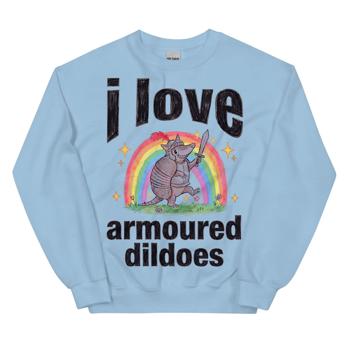 I Love Armoured Dildoes Sweatshirt Orbital Clothing