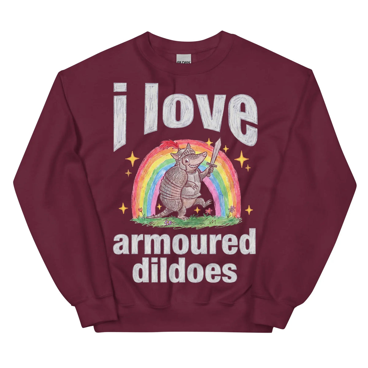 I Love Armoured Dildoes Sweatshirt Orbital Clothing