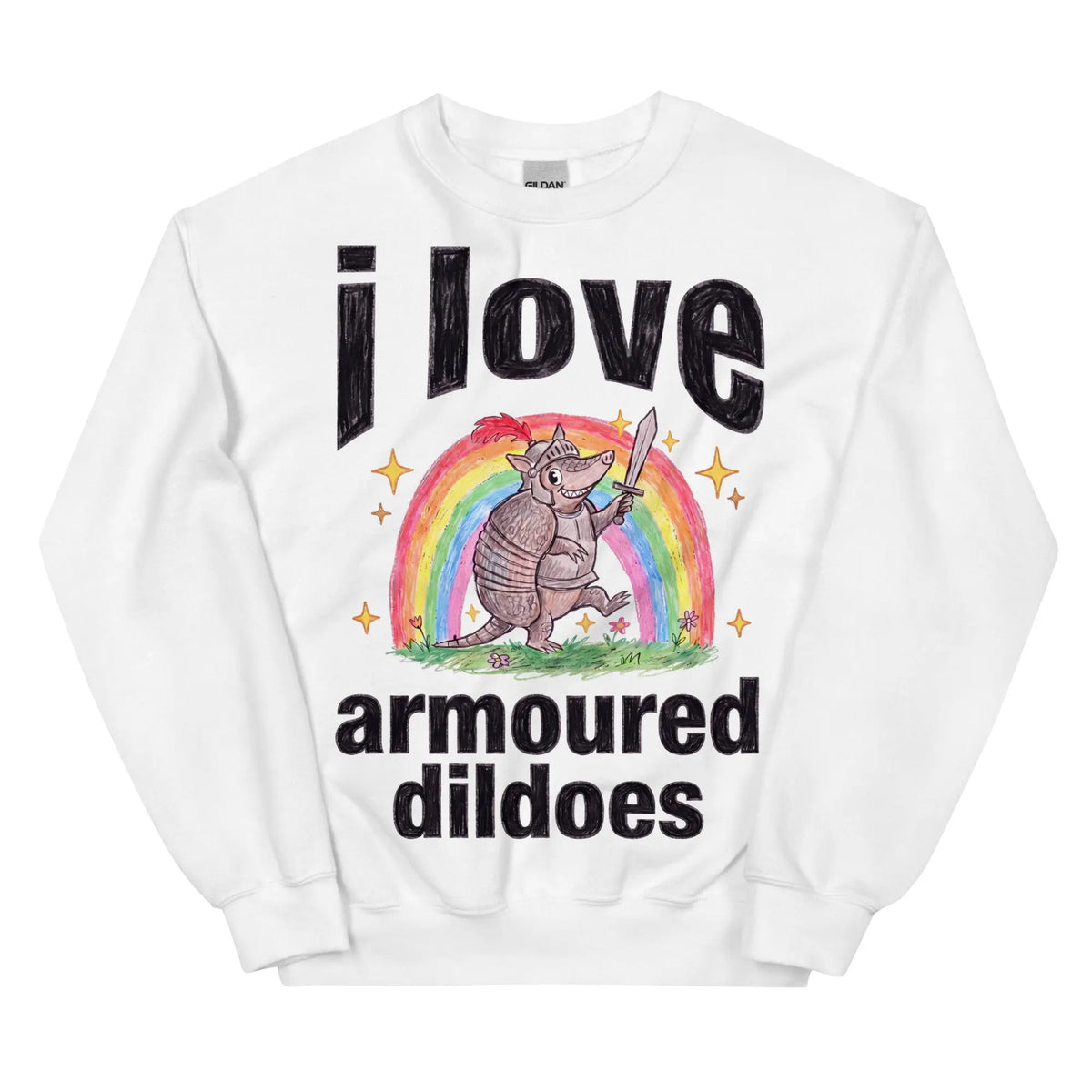I Love Armoured Dildoes Sweatshirt Orbital Clothing