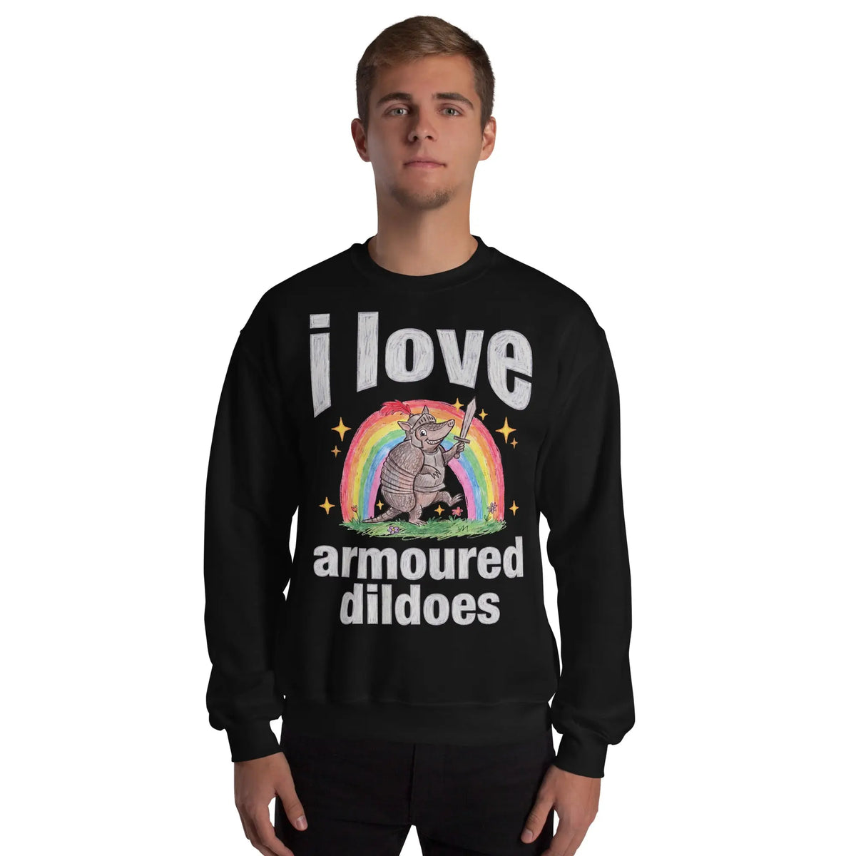 I Love Armoured Dildoes Sweatshirt Orbital Clothing