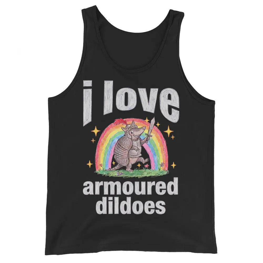 I Love Armoured Dildoes Tank Top Orbital Clothing