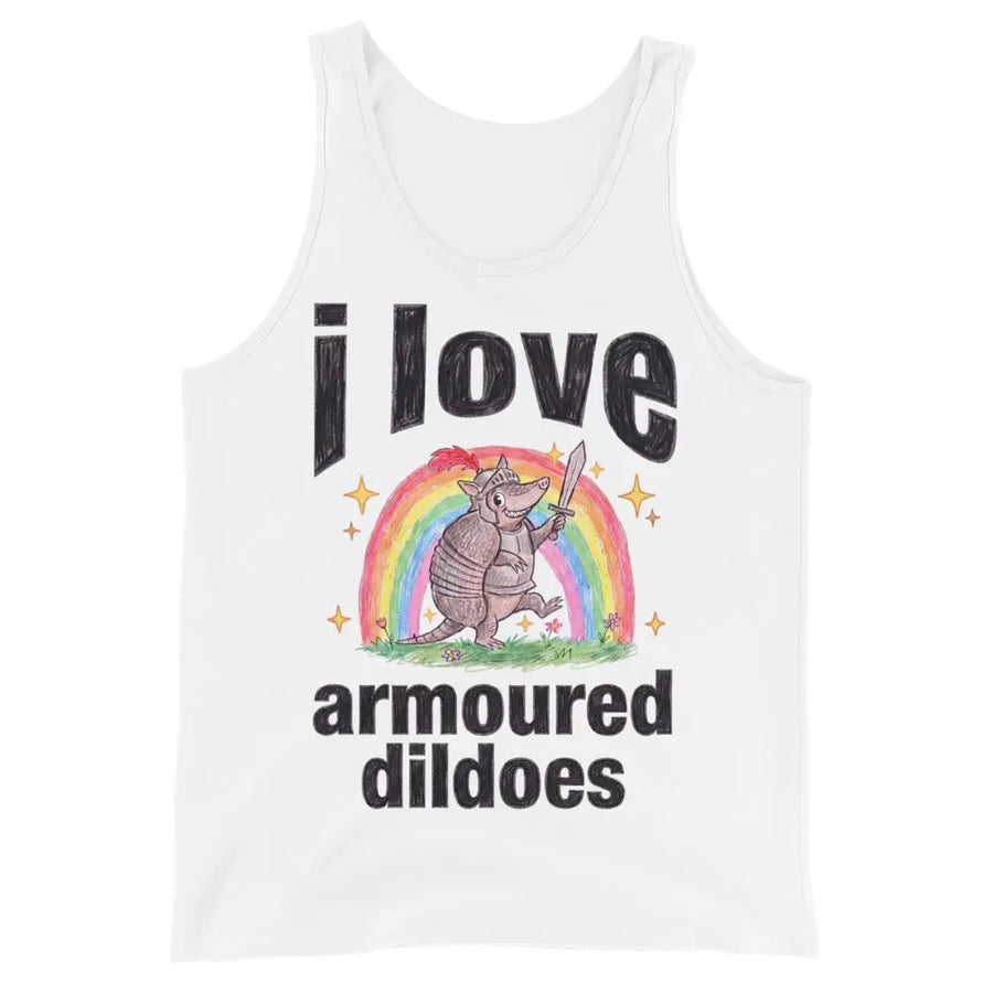 I Love Armoured Dildoes Tank Top Orbital Clothing