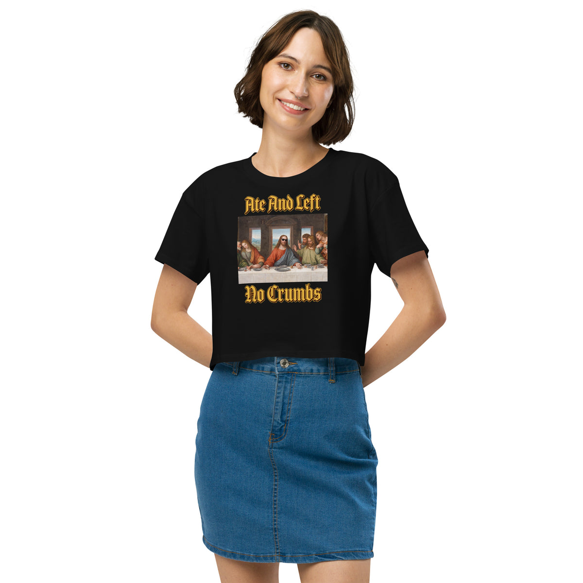 Ate And Left No Crumbs Women’s crop top Orbital Clothing