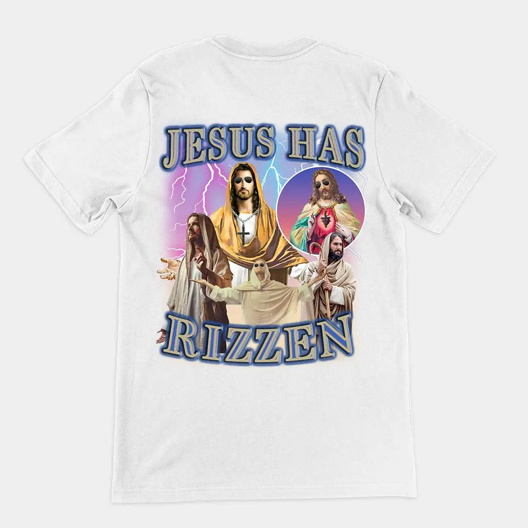 Jesus has Rizzen t-shirt (backprint) - Orbital Clothing