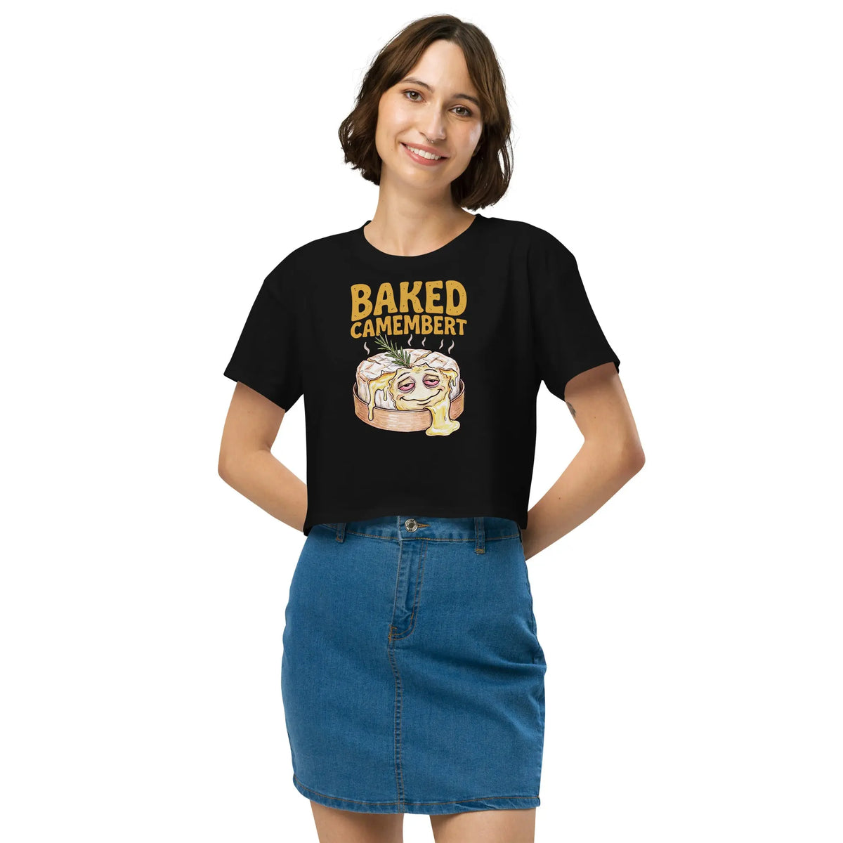 Baked Camembert Women’s crop top Orbital Clothing