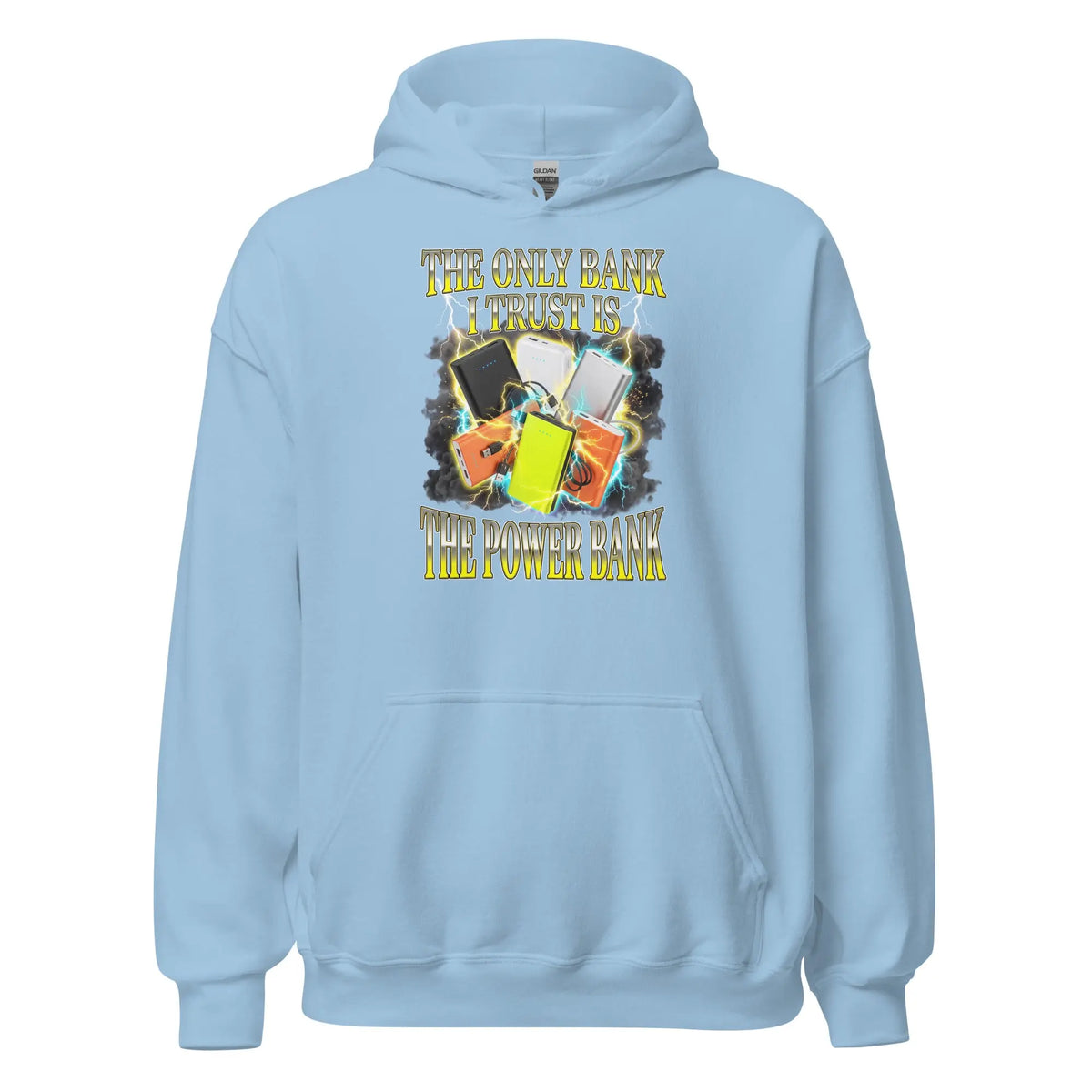 The only bank I trust is the power bank Hoodie Orbital Clothing