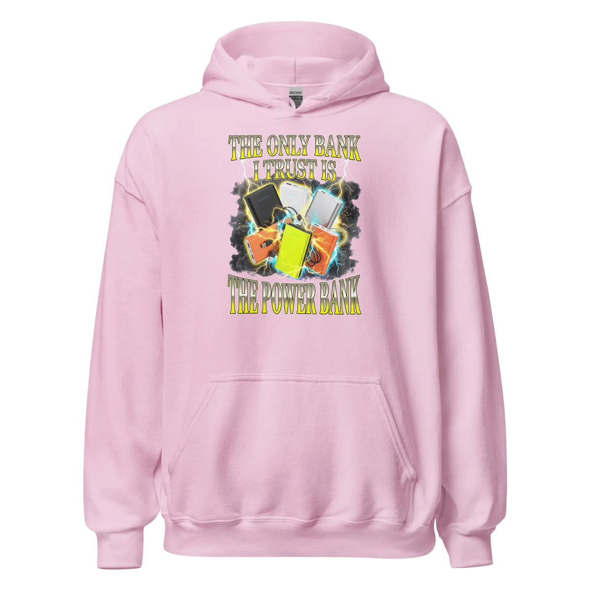 The only bank I trust is the power bank Hoodie Orbital Clothing