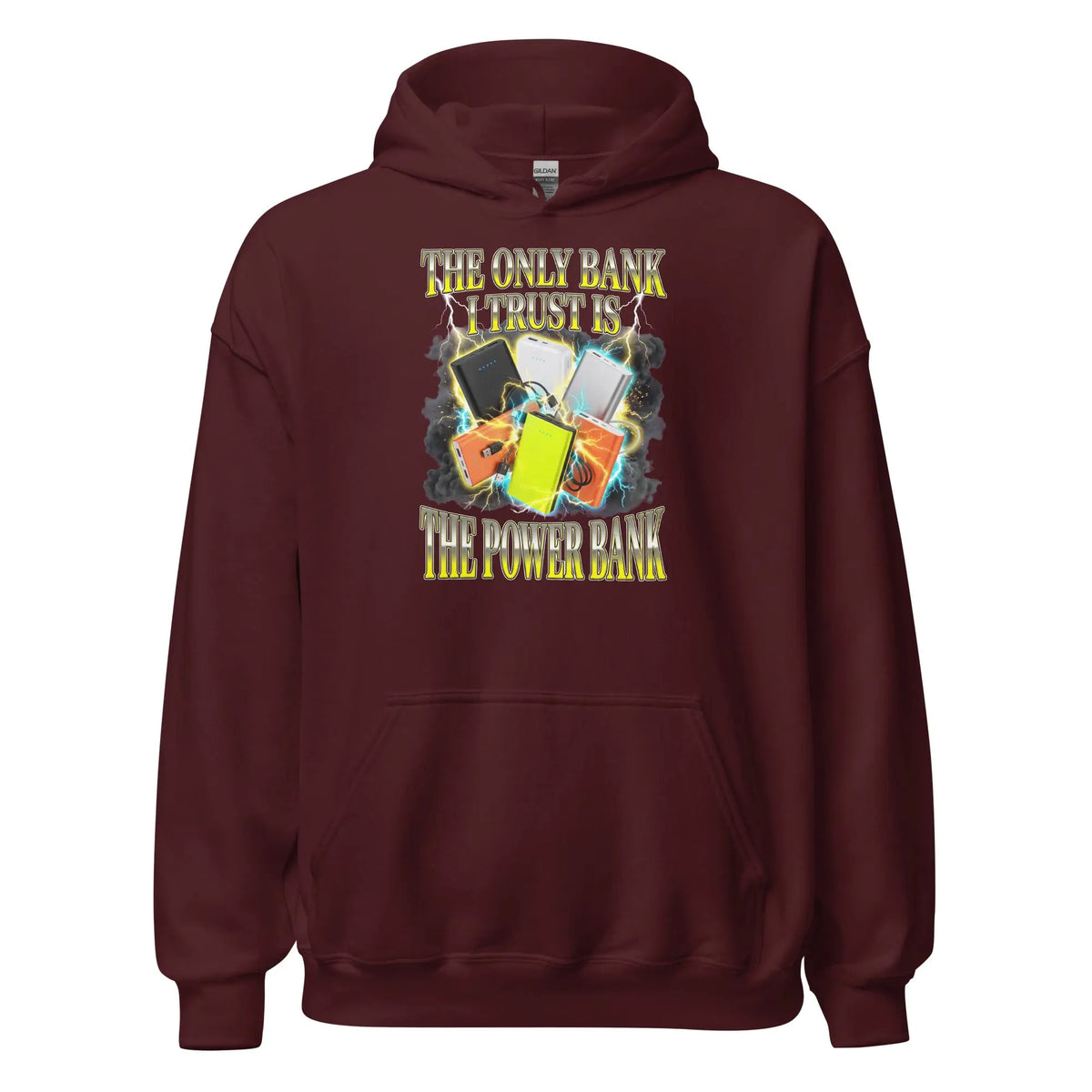 The only bank I trust is the power bank Hoodie Orbital Clothing