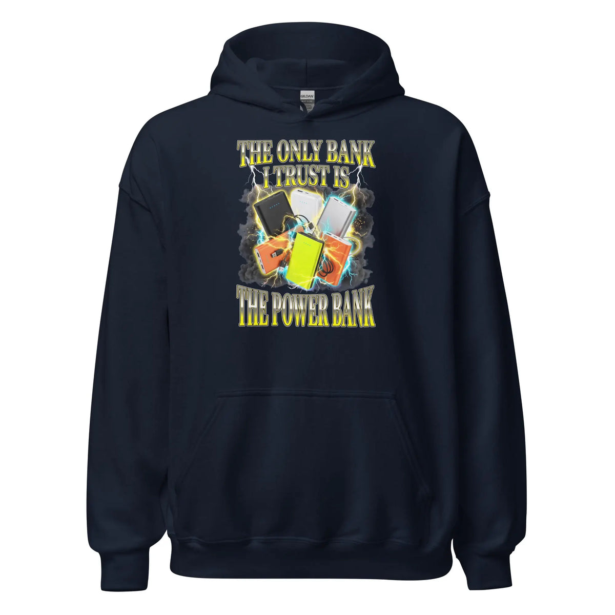 The only bank I trust is the power bank Hoodie Orbital Clothing