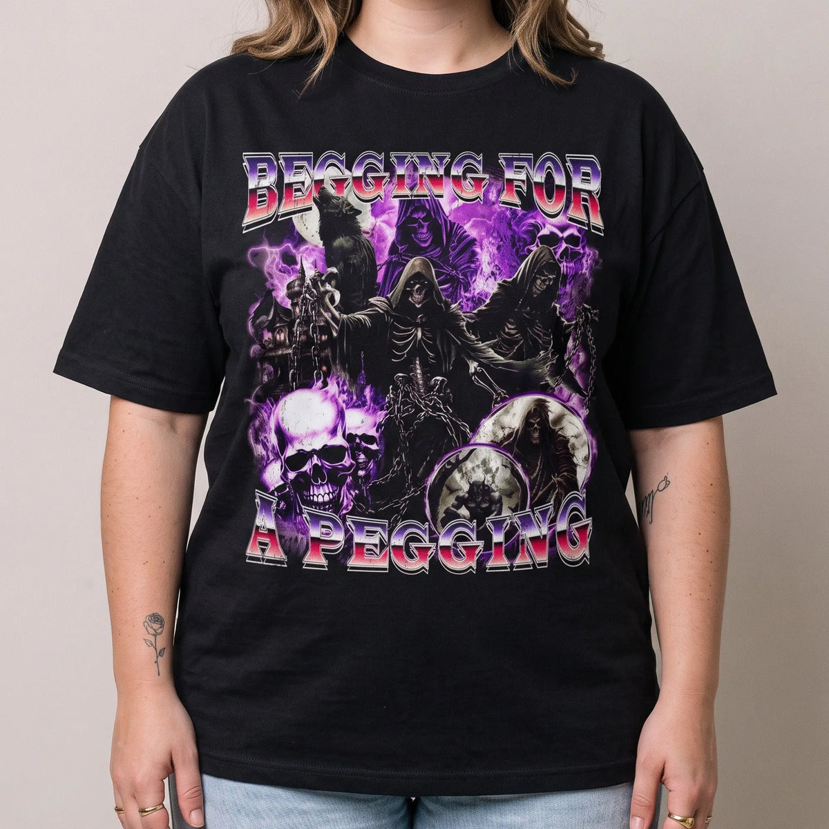 Begging for a Pegging t-shirt - Orbital Clothing