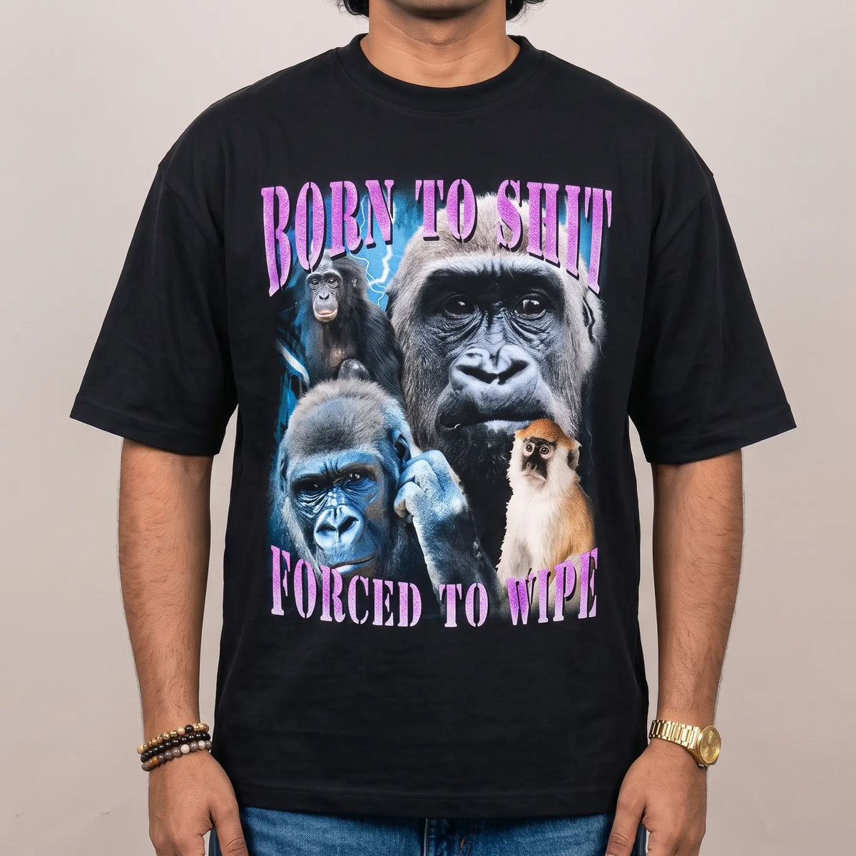 Born to Shit Forced to Wipe t-shirt - Orbital Clothing