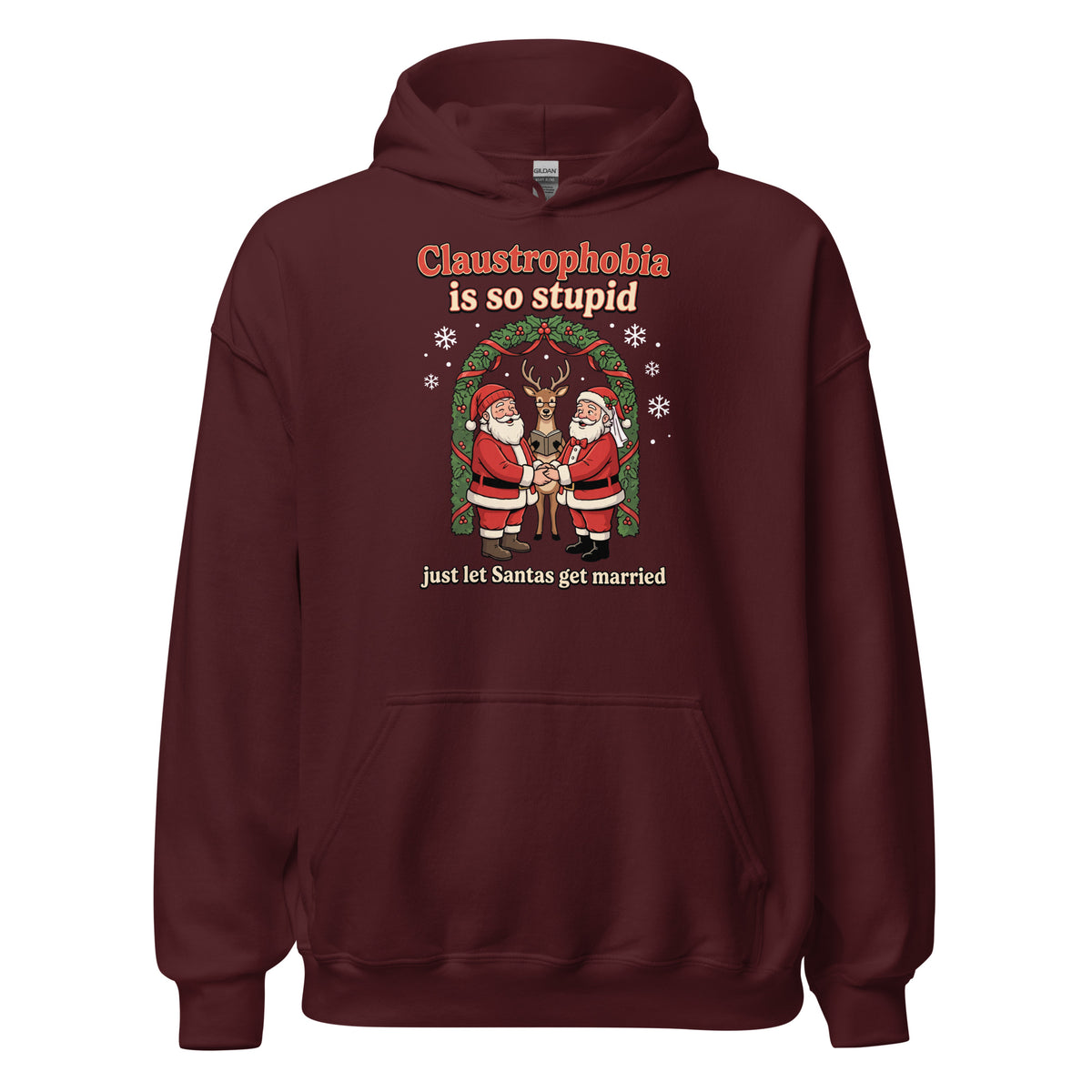 Claustrophobia Is So Stupid Christmas Hoodie Orbital Clothing