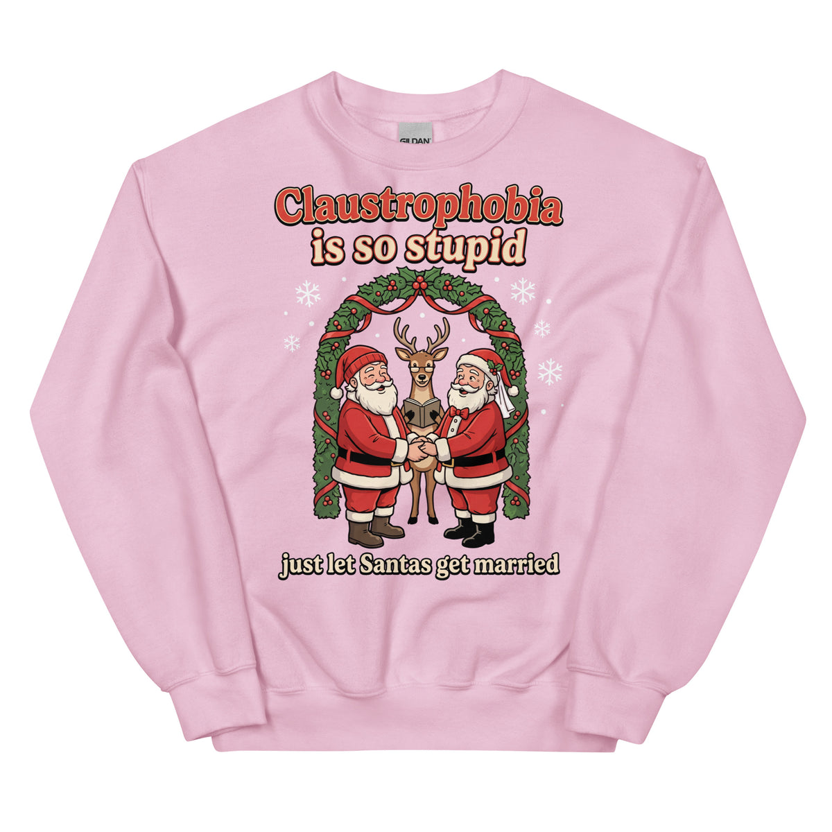 Claustrophobia Is So Stupid Christmas Sweatshirt Orbital Clothing