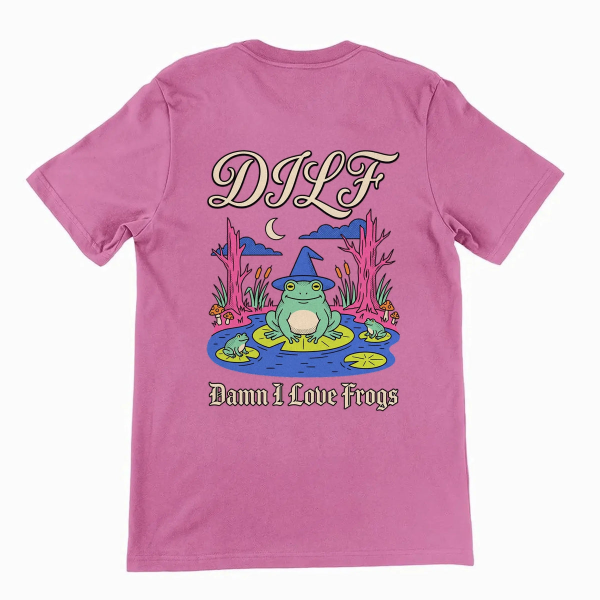 DILF (Damn I Love Frogs) T-Shirt (backprint) Orbital Clothing