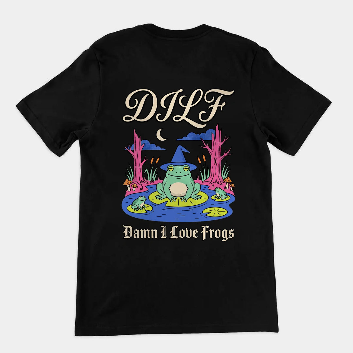 DILF (Damn I Love Frogs) T-Shirt (backprint) Orbital Clothing