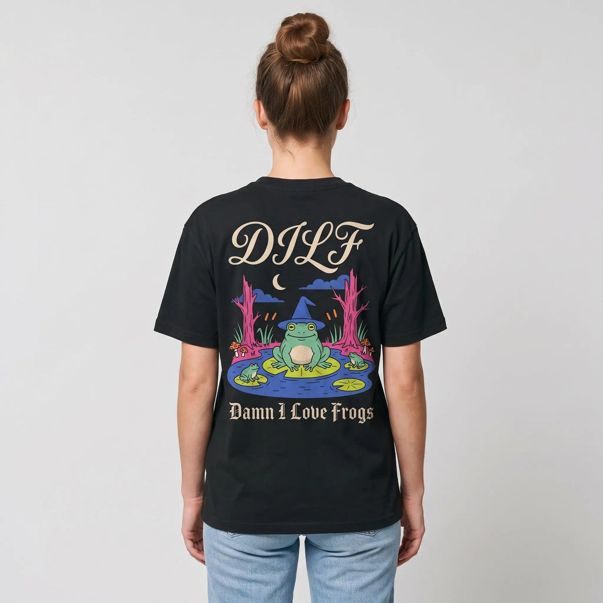 DILF (Damn I Love Frogs) T-Shirt (backprint) Orbital Clothing