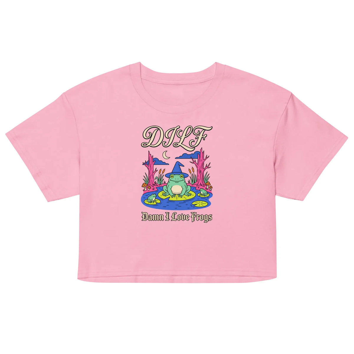 DILF (Damn I Love Frogs) Women’s crop top Orbital Clothing