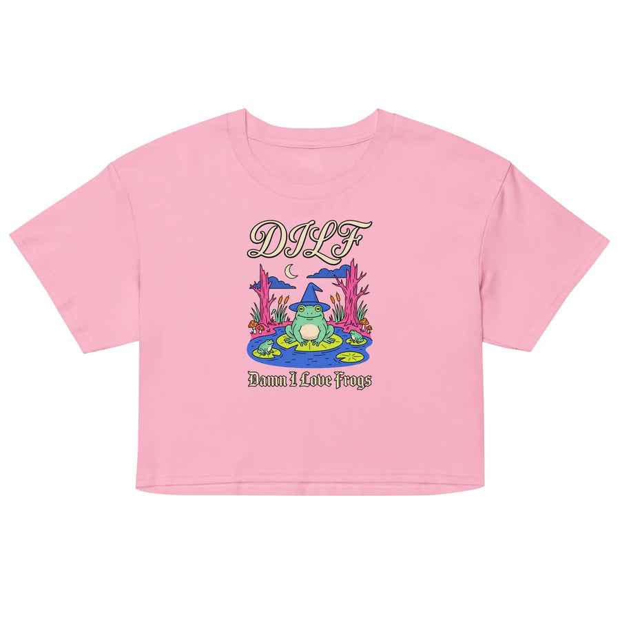 DILF (Damn I Love Frogs) Women’s crop top Orbital Clothing