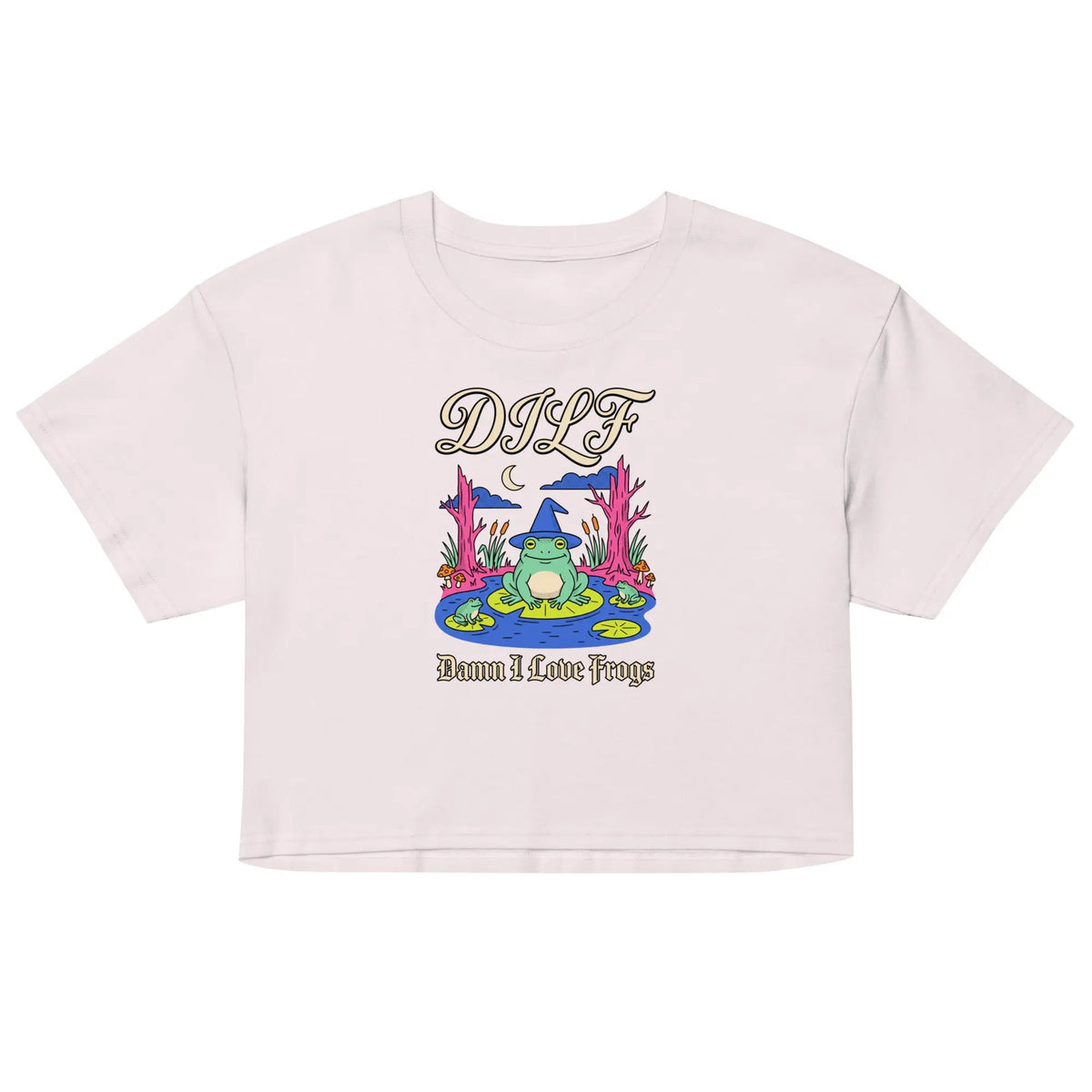 DILF (Damn I Love Frogs) Women’s crop top Orbital Clothing