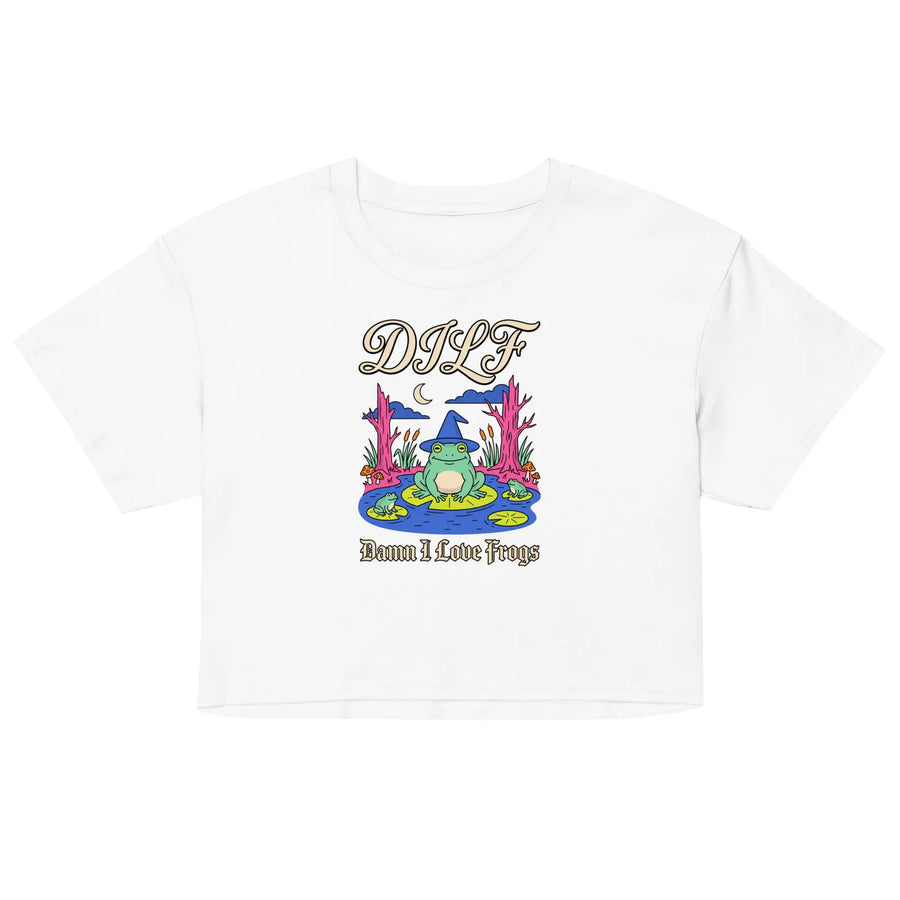 DILF (Damn I Love Frogs) Women’s crop top Orbital Clothing