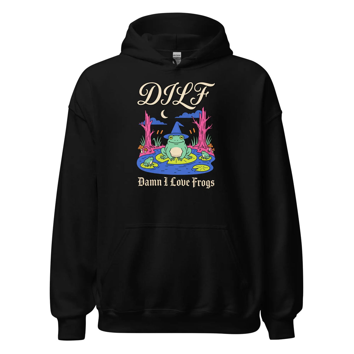 DILF (Damn I Love Frogs) Hoodie Orbital Clothing