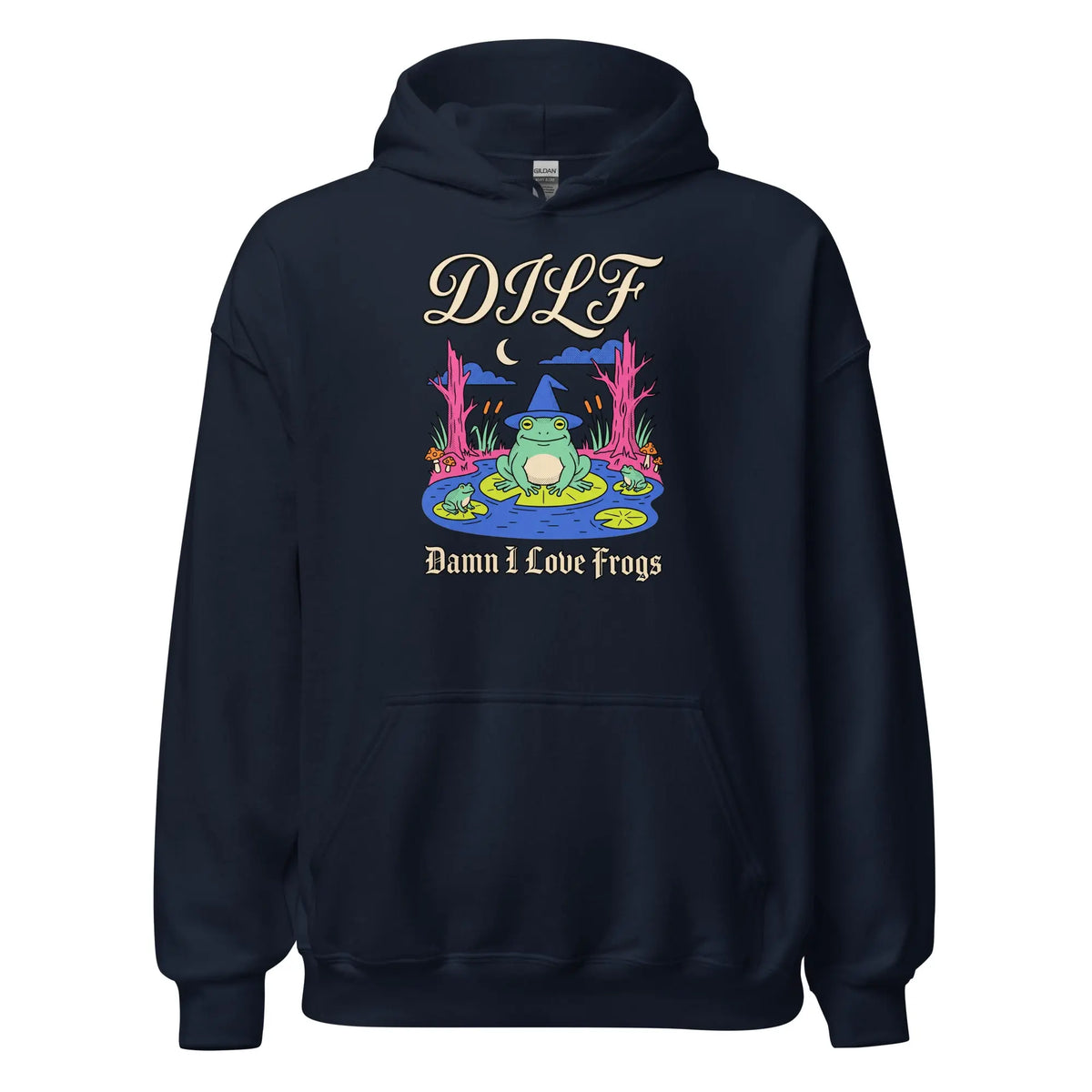 DILF (Damn I Love Frogs) Hoodie Orbital Clothing