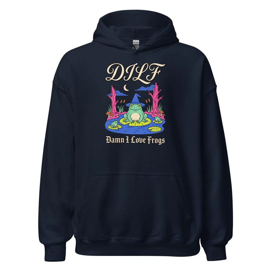 DILF (Damn I Love Frogs) Hoodie Orbital Clothing