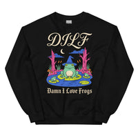 DILF (Damn I Love Frogs) Sweatshirt - Black / S