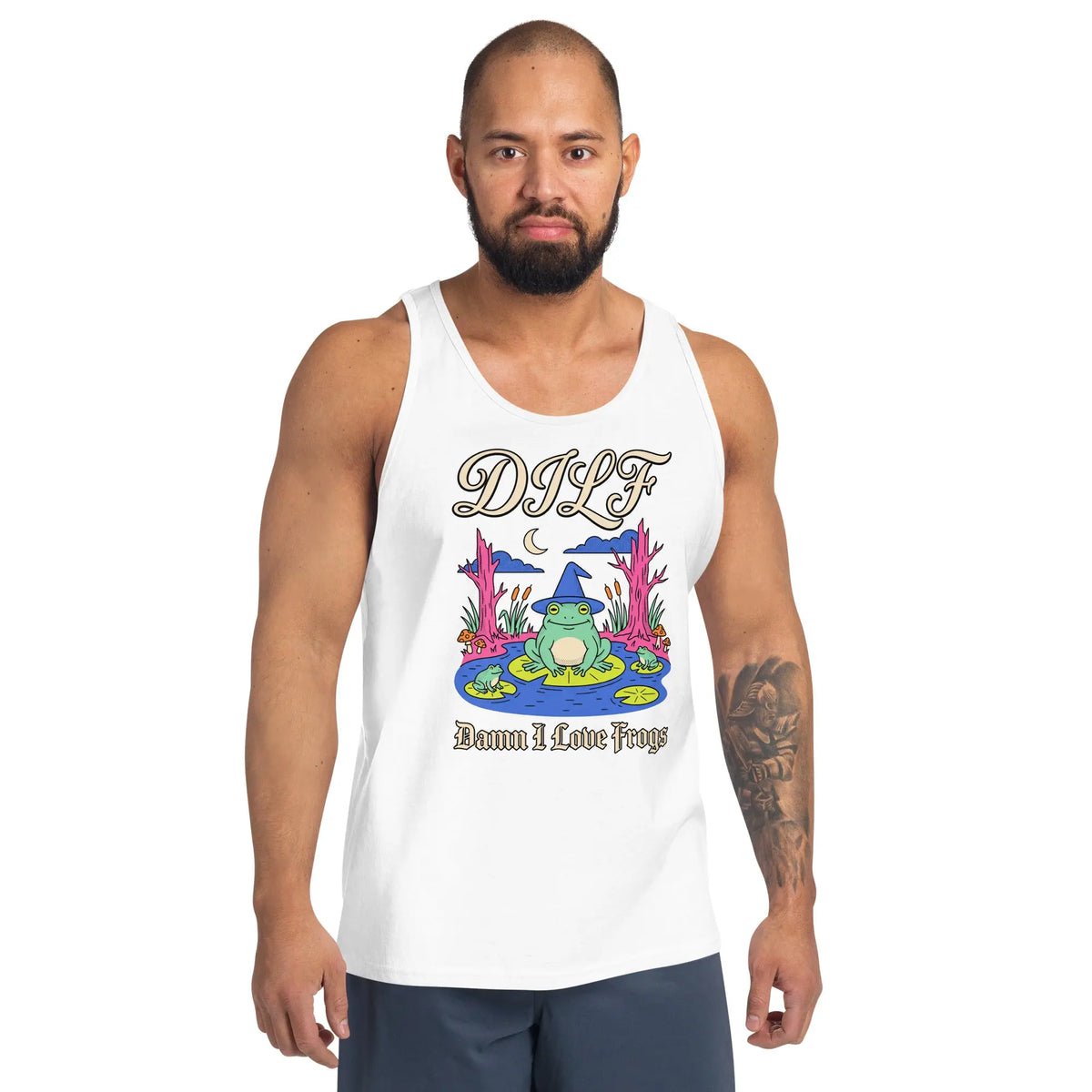 DILF (Damn I Love Frogs) Tank Top Orbital Clothing