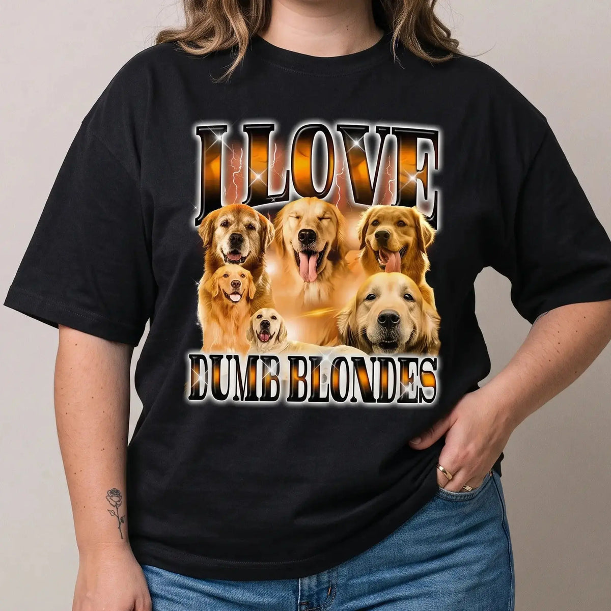 I Love Dumb Blondes t-shirt - Orbital Clothing