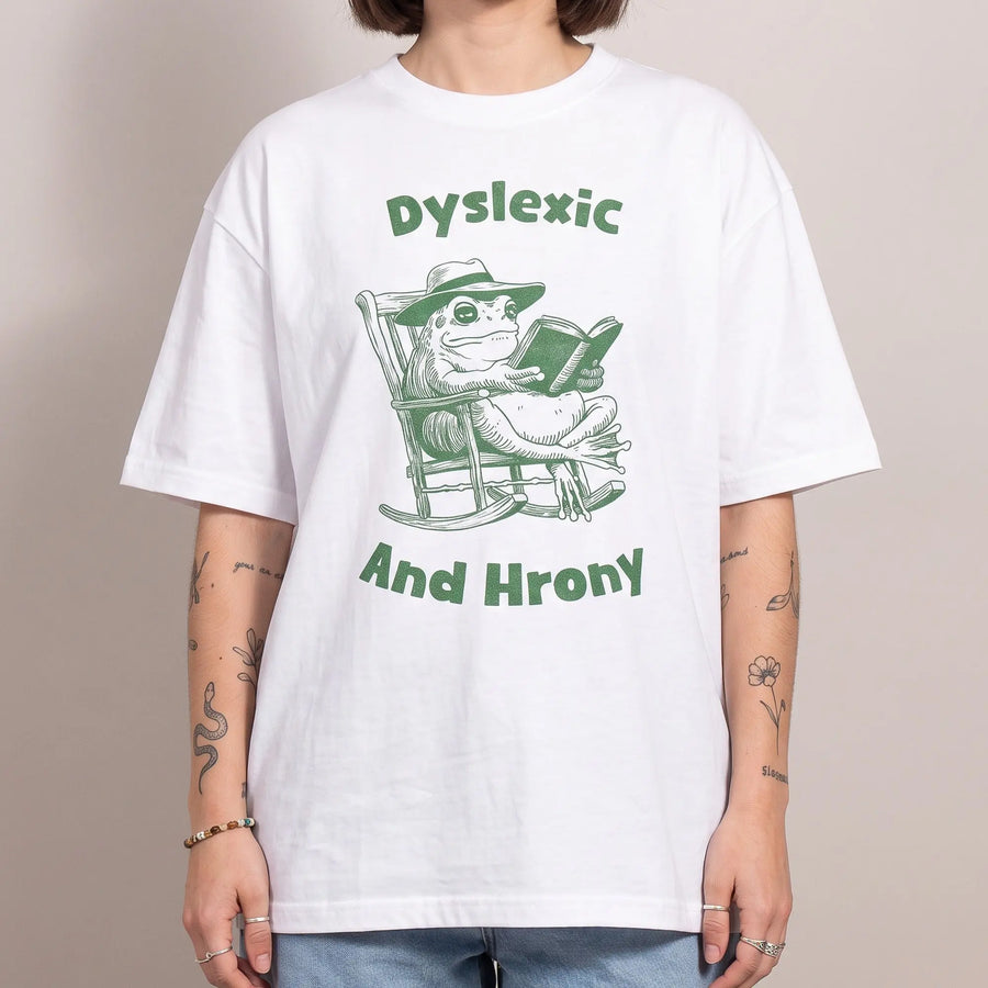 Dyslexic and Hrony t-shirt - Orbital Clothing
