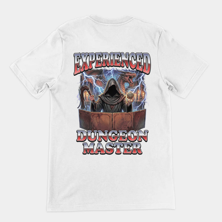 Experienced Dungeon Master T-Shirt (backprint) Orbital Clothing