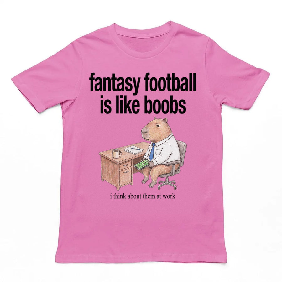 Fantasy Football Is Like Boobs T-Shirt Orbital Clothing