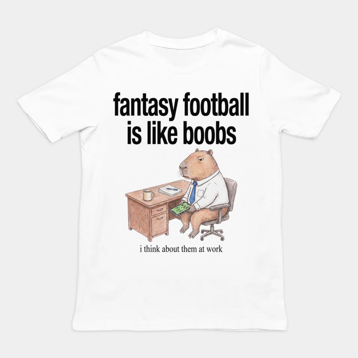 Fantasy Football Is Like Boobs T-Shirt Orbital Clothing